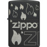Zippo Classic 48908 — Black Matte, гравировка 360°